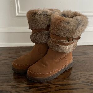 BearPaw Rabbit Fur Boots